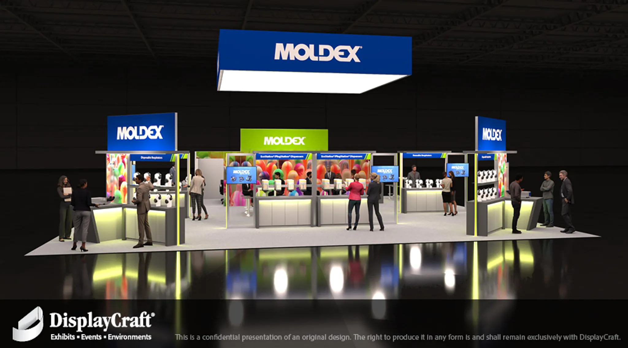 50x50 Island booth design by DisplayCraft